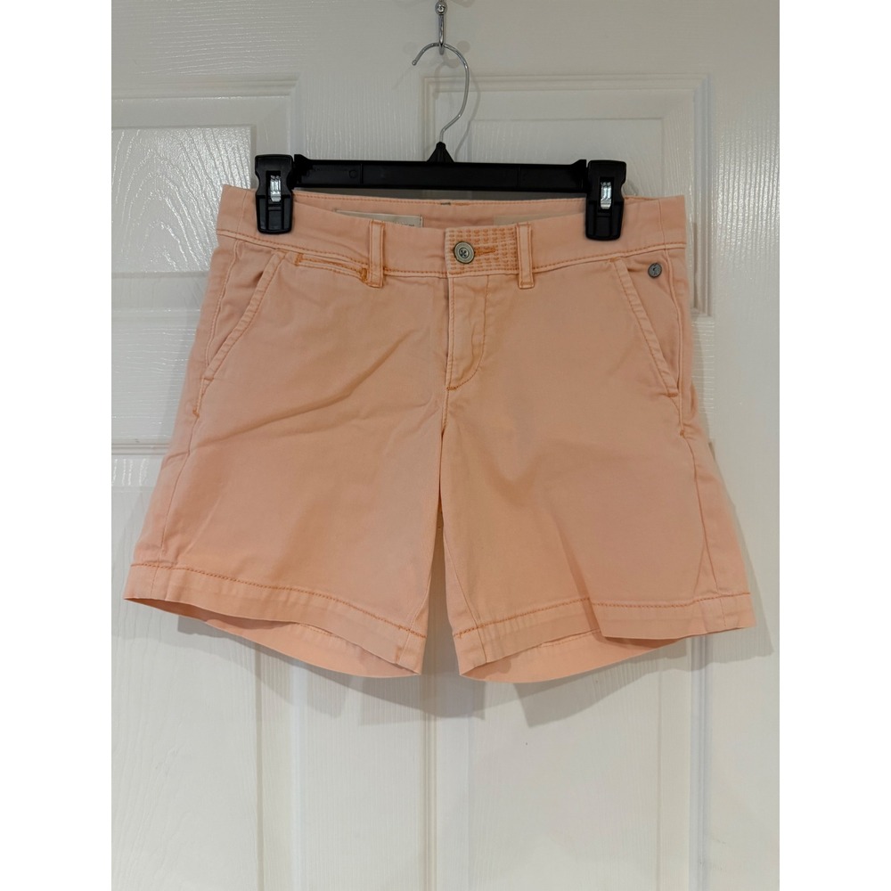 Pilcro and the Letterpress Hyphen Chino Shorts Peach Pink‎ Size 26 Womens Cotton